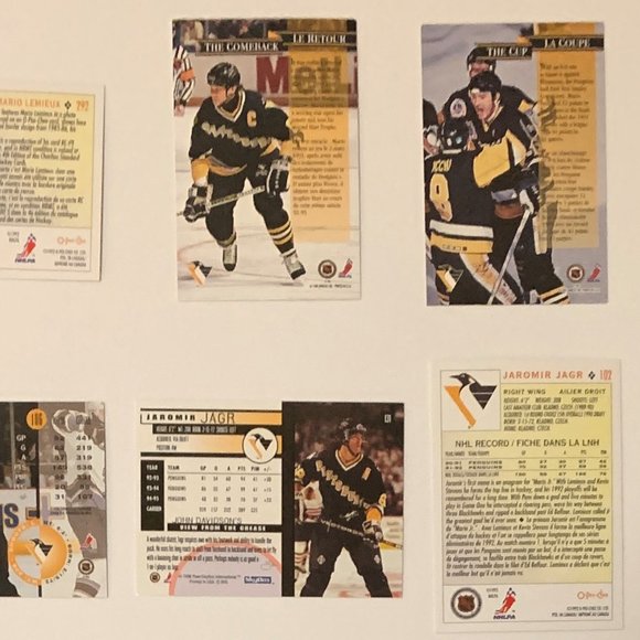 Pittsburgh Penguins Vintage NHL Hockey Cards - Lot of 22 w/ Lemieux , Jagr - Picture 5 of 11